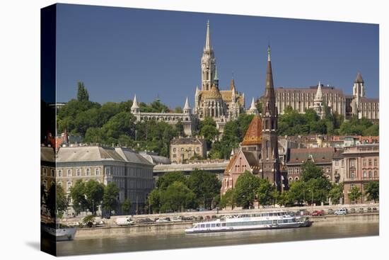 View of Castle District in Budapest-Jon Hicks-Stretched Canvas