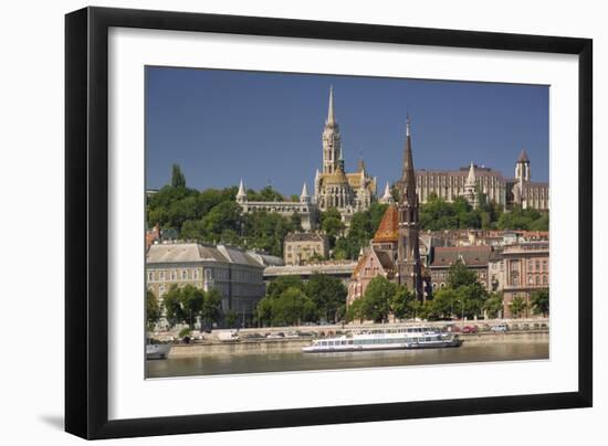 View of Castle District in Budapest-Jon Hicks-Framed Photographic Print