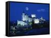 View of Castle Illuminated, Segovia, Spain, Europe-null-Framed Stretched Canvas