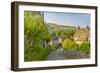 View of Castleton village in the Hope Valley, Peak District National Park, Derbyshire, England-Frank Fell-Framed Photographic Print