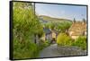 View of Castleton village in the Hope Valley, Peak District National Park, Derbyshire, England-Frank Fell-Framed Stretched Canvas