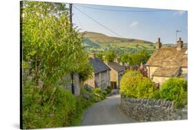 View of Castleton village in the Hope Valley, Peak District National Park, Derbyshire, England-Frank Fell-Stretched Canvas