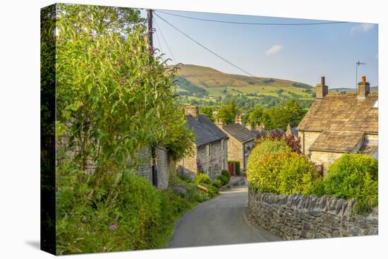 View of Castleton village in the Hope Valley, Peak District National Park, Derbyshire, England-Frank Fell-Stretched Canvas