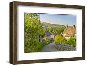 View of Castleton village in the Hope Valley, Peak District National Park, Derbyshire, England-Frank Fell-Framed Photographic Print