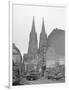 View of Cathedral among Ruins-Fred Ramage-Framed Photographic Print