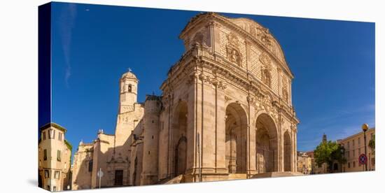 View of Cathedral di San Nicola (Duomo) in Piazza Duomo in Sassari, Sassari, Sardinia-Frank Fell-Stretched Canvas