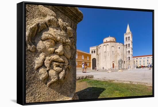 View of Cathedral of St. Anastasia, Zadar, Zadar county, Dalmatia region, Croatia-Frank Fell-Framed Stretched Canvas