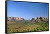 View of Cathedral Rock in Verde Valley, Sedona, Arizona, USA-Massimo Borchi-Framed Stretched Canvas