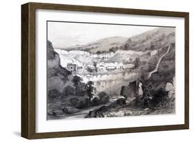 View of Caves, Ajunta, India, 1844-Thomas Colman Dibdin-Framed Giclee Print