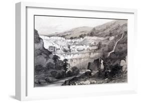 View of Caves, Ajunta, India, 1844-Thomas Colman Dibdin-Framed Giclee Print