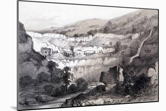 View of Caves, Ajunta, India, 1844-Thomas Colman Dibdin-Mounted Giclee Print