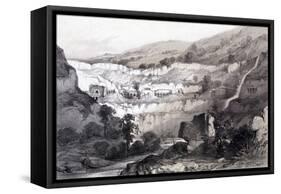 View of Caves, Ajunta, India, 1844-Thomas Colman Dibdin-Framed Stretched Canvas