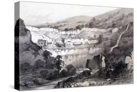View of Caves, Ajunta, India, 1844-Thomas Colman Dibdin-Stretched Canvas