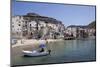 View of Cefalu Beach, Sicily, Italy, Mediterranean, Europe-Oliviero Olivieri-Mounted Photographic Print