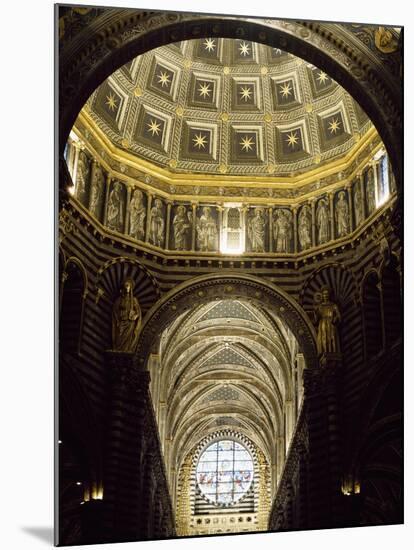 View of Ceiling of Central Aisle and Dome, Cathedral of St Mary of Assumption, Italy-null-Mounted Giclee Print