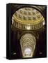 View of Ceiling of Central Aisle and Dome, Cathedral of St Mary of Assumption, Italy-null-Framed Stretched Canvas