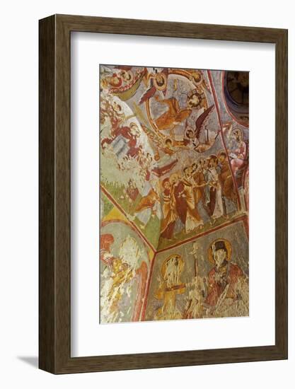 View of Ceiling with Fresco Painting in a Cave Church-Simon Montgomery-Framed Photographic Print