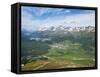 View of Celerina and St. Moritz From Top of Muottas Muragl, Switzerland, Europe-Michael DeFreitas-Framed Stretched Canvas