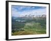 View of Celerina and St. Moritz From Top of Muottas Muragl, Switzerland, Europe-Michael DeFreitas-Framed Photographic Print