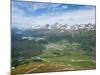 View of Celerina and St. Moritz From Top of Muottas Muragl, Switzerland, Europe-Michael DeFreitas-Mounted Photographic Print