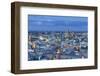 View of Central Hamburg at dusk, Germany-Ian Trower-Framed Photographic Print