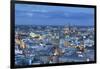 View of Central Hamburg at dusk, Germany-Ian Trower-Framed Photographic Print