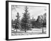 View of Central Park with a Squirrel running around on the Snow-Philippe Hugonnard-Framed Photographic Print