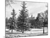 View of Central Park with a Squirrel running around on the Snow-Philippe Hugonnard-Mounted Photographic Print