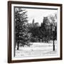 View of Central Park with a Squirrel running around on the Snow-Philippe Hugonnard-Framed Photographic Print