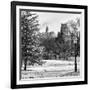 View of Central Park with a Squirrel running around on the Snow-Philippe Hugonnard-Framed Photographic Print