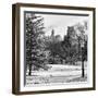 View of Central Park with a Squirrel running around on the Snow-Philippe Hugonnard-Framed Photographic Print