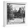 View of Central Park with a Squirrel running around on the Snow-Philippe Hugonnard-Framed Photographic Print