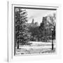 View of Central Park with a Squirrel running around on the Snow-Philippe Hugonnard-Framed Photographic Print