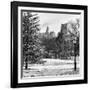 View of Central Park with a Squirrel running around on the Snow-Philippe Hugonnard-Framed Photographic Print