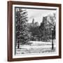 View of Central Park with a Squirrel running around on the Snow-Philippe Hugonnard-Framed Photographic Print