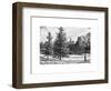 View of Central Park with a Squirrel running around on the Snow-Philippe Hugonnard-Framed Art Print