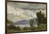 View of Chalet De Chenes, Bellvue, Geneva, 1857 (Oil on Canvas)-Jean Baptiste Camille Corot-Framed Giclee Print