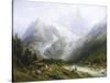 View of Chamonix and Mont Blanc-Joseph Jansen-Stretched Canvas