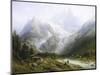 View of Chamonix and Mont Blanc-Joseph Jansen-Mounted Giclee Print