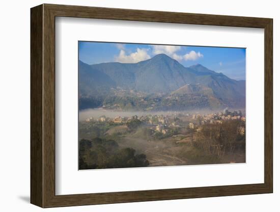 View of Champa Devi, a sacred mountain from Sneha's Care, Bhaisipati, Kathmandu, Nepal, Himalayas,-Thomas L. Kelly-Framed Photographic Print