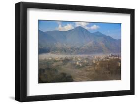 View of Champa Devi, a sacred mountain from Sneha's Care, Bhaisipati, Kathmandu, Nepal, Himalayas,-Thomas L. Kelly-Framed Photographic Print