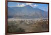 View of Champa Devi, a sacred mountain from Sneha's Care, Bhaisipati, Kathmandu, Nepal, Himalayas,-Thomas L. Kelly-Framed Photographic Print