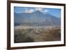 View of Champa Devi, a sacred mountain from Sneha's Care, Bhaisipati, Kathmandu, Nepal, Himalayas,-Thomas L. Kelly-Framed Photographic Print