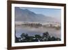 View of Champa Devi, a sacred mountain from Sneha's Care, Bhaisipati, Kathmandu, Nepal, Himalayas,-Thomas L. Kelly-Framed Photographic Print