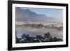 View of Champa Devi, a sacred mountain from Sneha's Care, Bhaisipati, Kathmandu, Nepal, Himalayas,-Thomas L. Kelly-Framed Photographic Print