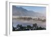 View of Champa Devi, a sacred mountain from Sneha's Care, Bhaisipati, Kathmandu, Nepal, Himalayas,-Thomas L. Kelly-Framed Photographic Print