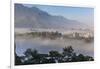 View of Champa Devi, a sacred mountain from Sneha's Care, Bhaisipati, Kathmandu, Nepal, Himalayas,-Thomas L. Kelly-Framed Photographic Print