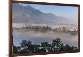 View of Champa Devi, a sacred mountain from Sneha's Care, Bhaisipati, Kathmandu, Nepal, Himalayas,-Thomas L. Kelly-Framed Photographic Print