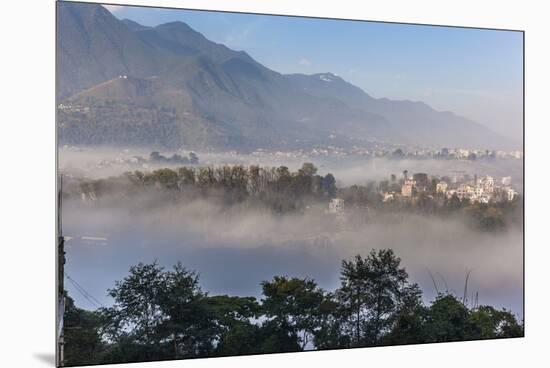 View of Champa Devi, a sacred mountain from Sneha's Care, Bhaisipati, Kathmandu, Nepal, Himalayas,-Thomas L. Kelly-Mounted Premium Photographic Print