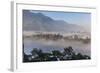 View of Champa Devi, a sacred mountain from Sneha's Care, Bhaisipati, Kathmandu, Nepal, Himalayas,-Thomas L. Kelly-Framed Photographic Print